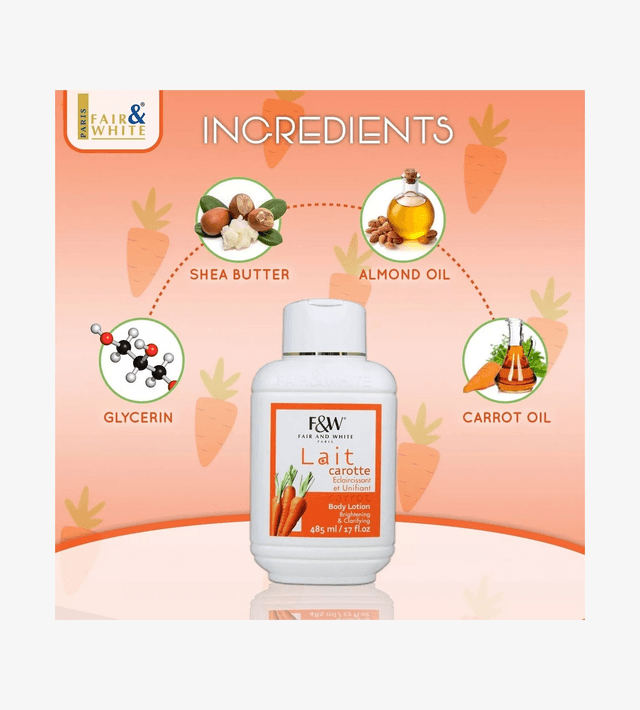 Fair and White Carrot Body Lotion 485ml