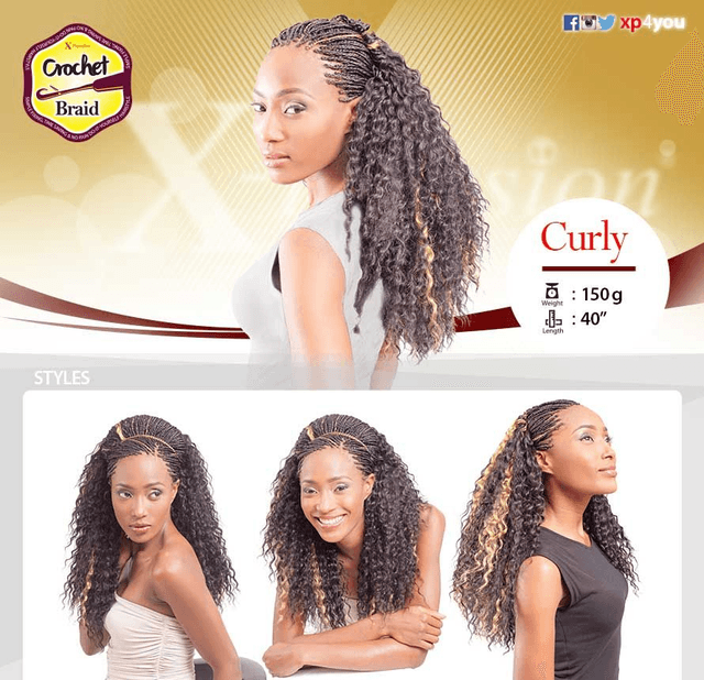 Xpression Curly Braid 40″ (Crochet Braid)