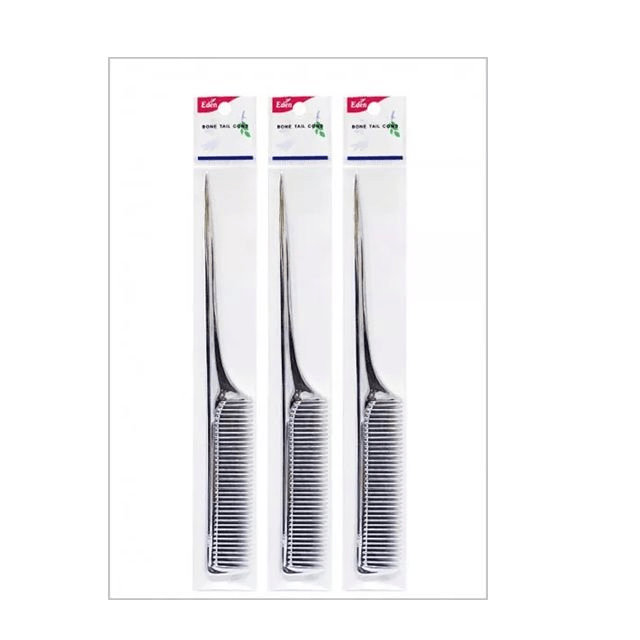 Eden: Bone Tail Comb - Silver one piece 