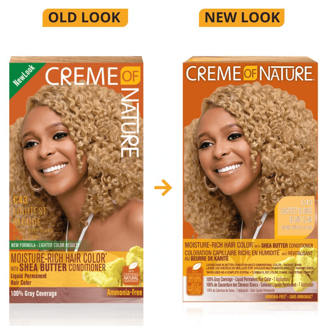 Creme Of Nature Moisture-Rich Hair Color* with Shea Butter Conditioner C43 Lightest Blonde