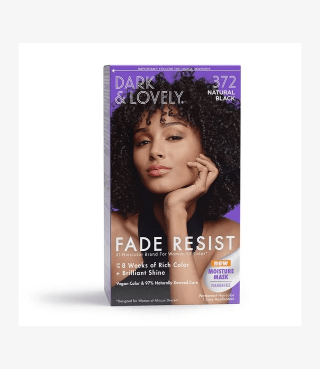 Dark &amp; Lovely Fade Resist Permanent Hair Color, 372 Natural Black