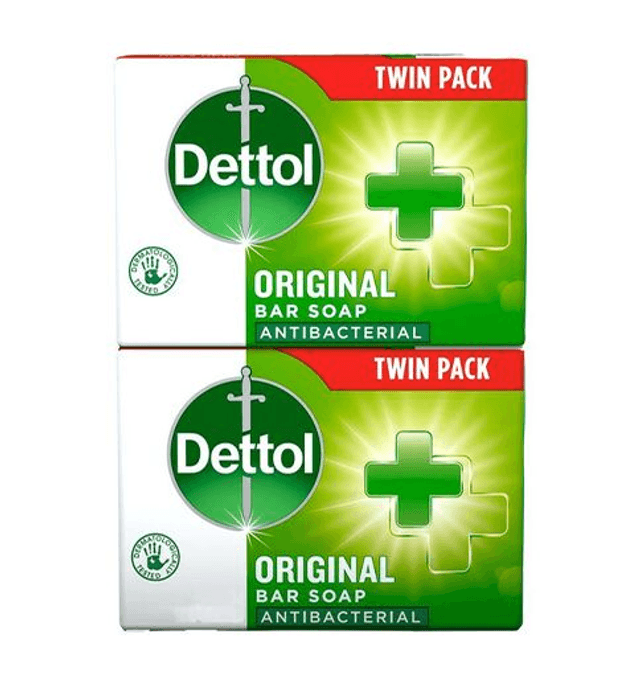  Dettol Original Antibacterial Hand Soap Bar - 2 x 100g