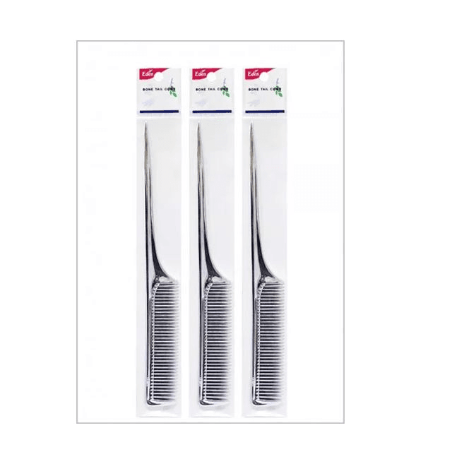 Eden: Bone Tail Comb - Silver one piece 