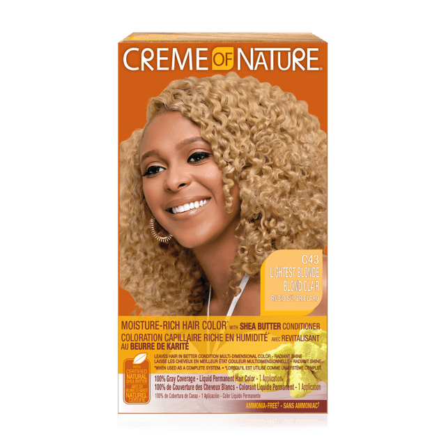 Creme Of Nature Moisture-Rich Hair Color* with Shea Butter Conditioner C43 Lightest Blonde