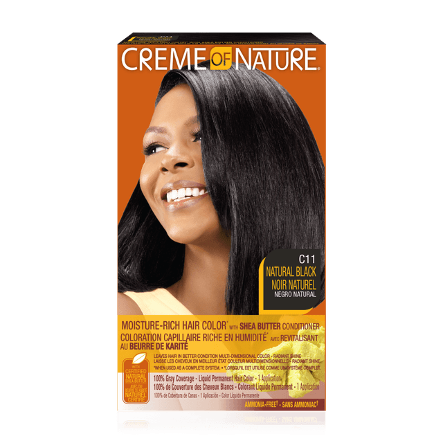 Creme Of Nature Moisture-Rich Hair Color* with Shea Butter Conditioner C11 Natural Black