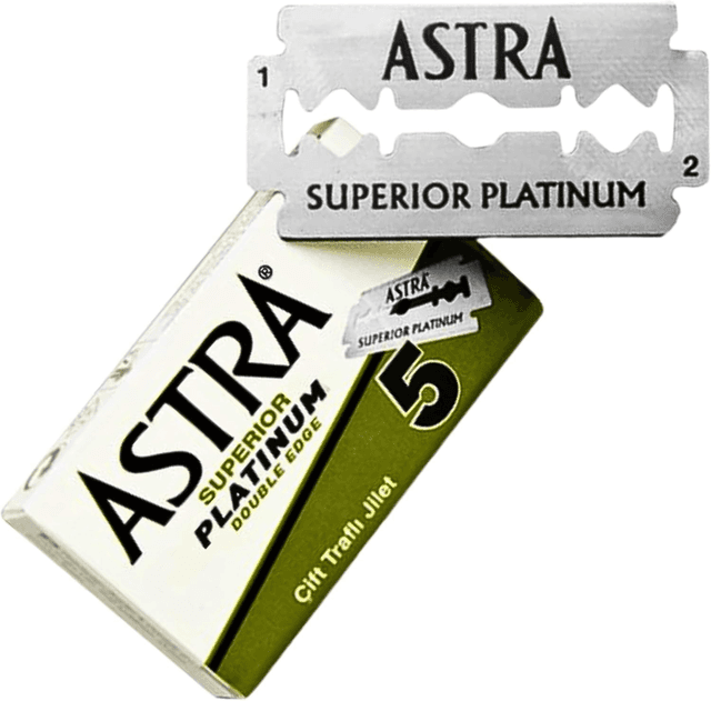 Astra Superior Platinum Double Edge Razor Blades for Professional Barbers and Traditional Shaving Enthusiasts