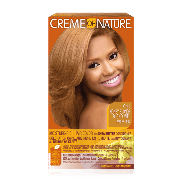 Creme of Nature Moisture-Rich Hair Color* with Shea Butter Conditioner C41 Honey Blonde