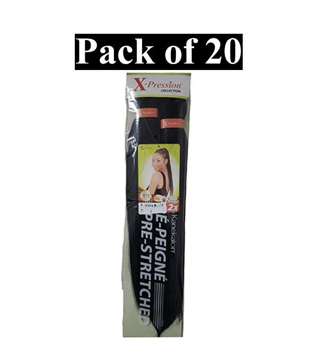 (Pack of 20) Xpression Ultra Braid 2X Pre Stretched 